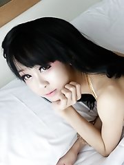 Cute 19yo Thai ladyboy enjoys herself a big white dick
